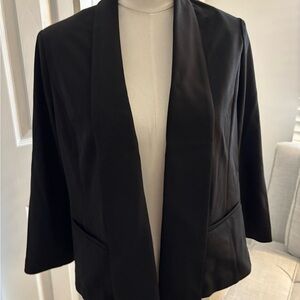 Anne Klein Black Open Front Blazer – Size M, Machine Washable
